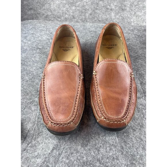 Sperry Mens 10M Brown Boat Driver Leather Slip-On Loafers Moccasin Rubber Sole - Picture 12 of 12